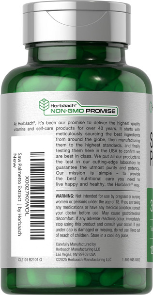 Horbaach Saw Palmetto Extract 120 Capsules