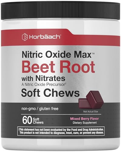 Horbaach Nitric Oxide Beet Root Soft Chews 60 Count