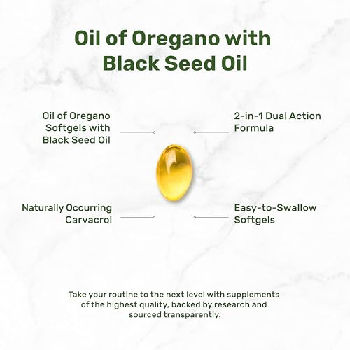 Deal Supplement Oil Of Oregano Softgels With Black Seed Oil 150 Count