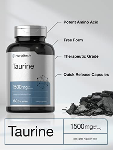 Horbaach Taurine 180 Capsules 1500Mg