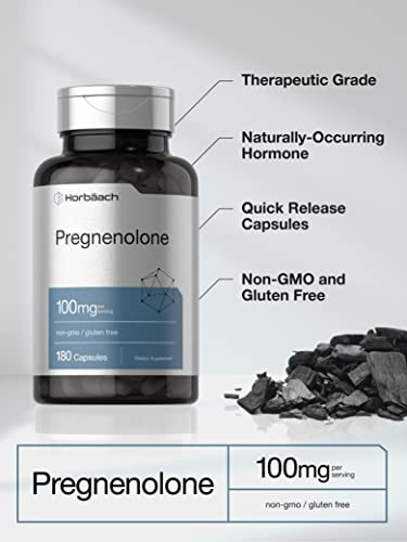 Horbaach Pregnenolone Supplement 180 Capsules 100Mg