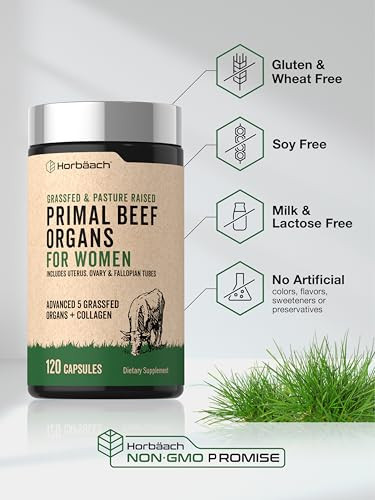 Horbaach Beef Organ Supplement For Women 120 Capsules