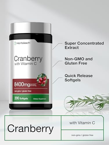 Horbaach Cranberry Pills For Women And Men 200 Softgels