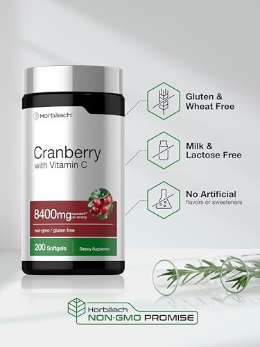 Horbaach Cranberry Pills For Women And Men 200 Softgels