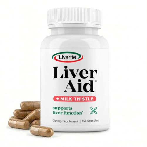 Liverite Liver Aid With Milk Thistle Liver Support Supplement With Amino 150 Capsules