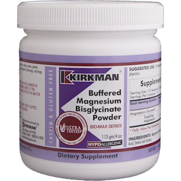 Buffered Magnesium Bisglycinate 113 gms by Kirkman Labs