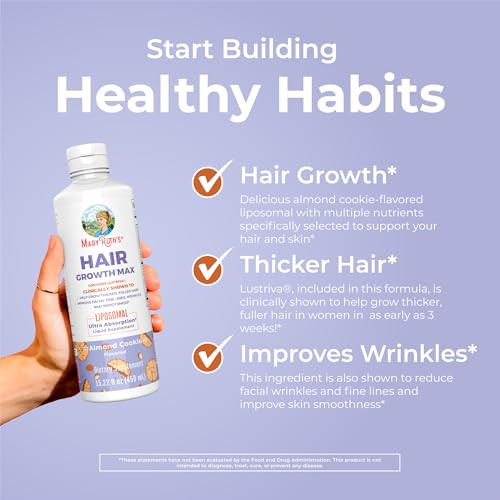 Maryruth's Liquid Nighttime Multimineral (Coconut & Hair Growth Max Liposomal (Almond 32Oz