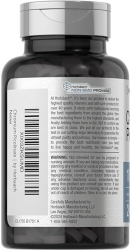 Horbaach Chromium Picolinate 240 Tablets 1000Mcg