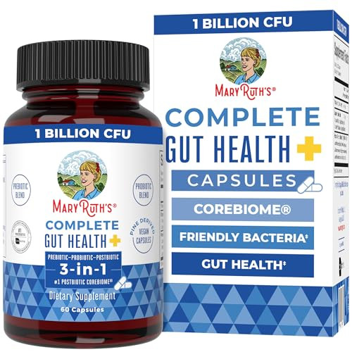 Maryruth's Complete Gut Health+ Probiotic Capsules With Prebiotics & Postbiotics 30 Servings