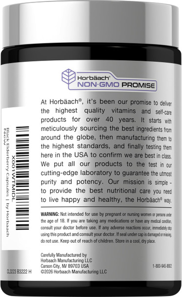 Horbaach Black Elderberry 180 Capsules