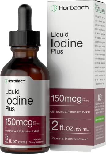 Horbaach Iodine Liquid Supplement Drops 2 Fl Oz 150 Mcg