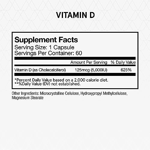 Momentous Vitamin D3 Supplement 60 Servings 5000 Iu
