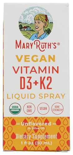 Maryruth's Mary Ruth's Vitamin D3 Plus K2 Spray Unflavored Organic 1 Fl Oz