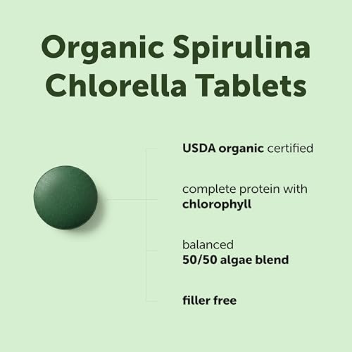 Micro Ingredients Organic Spirulina Chlorella Tablets 720 Count