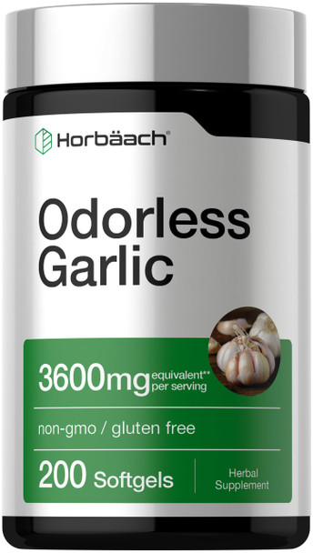 Horbaach Odorless Garlic Softgel Supplement
