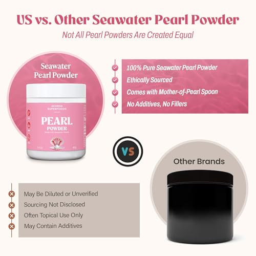Akasha Superfoods Pearl Powder Supports Collagen Production Blend Into Drinks Smoothies Or 14 Oz