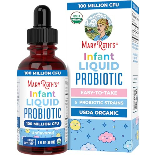 Maryruth's Organic Infant Liquid Probiotic For Ages 6 12 Months 1 Oz