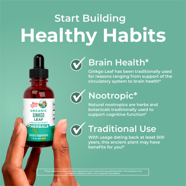 Maryruth's Organics Ginkgo Leaf Liquid Drops 60 Servings