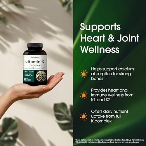 Naturebell Vitamin K Complex 300 Softgels 2600Mcg