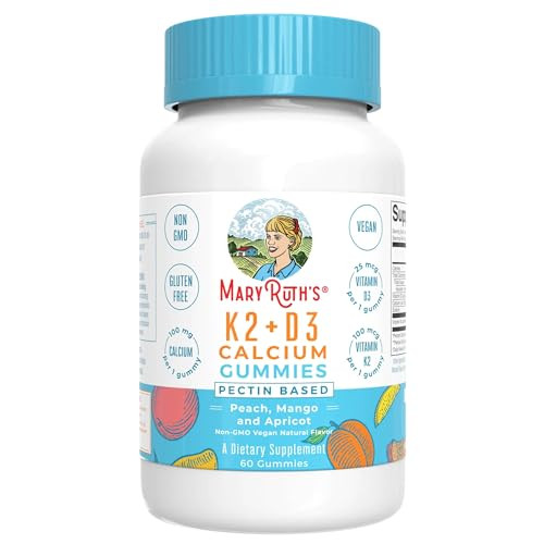 Maryruth's Organics Calcium With Vitamin D & Vitamin K2 2 Month 2 Gummies