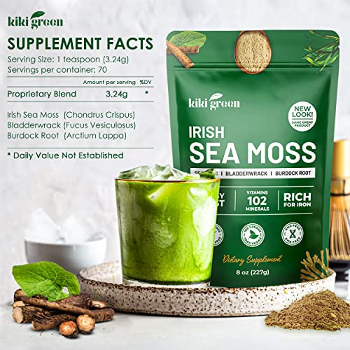 Kiki Green Irish Sea Moss Powder 8 Oz
