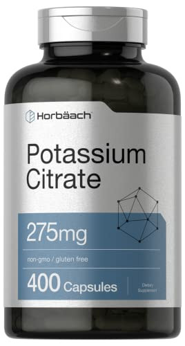 Horbaach Potassium Citrate Supplement 400 Capsules 275 Mg
