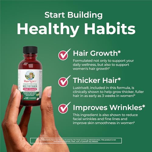 Maryruth's Liquid Multivitamin + Hair Growth Travel Pack 1 Fl Oz 10000Mcg