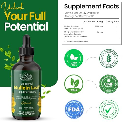 Mila Miamor Mullein Drops For Lungs 2 Floz