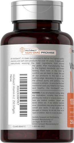 Horbaach Vitamin K2 Mk7 250 Softgels 100Mcg