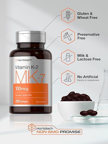 Horbaach Vitamin K2 Mk7 250 Softgels 100Mcg