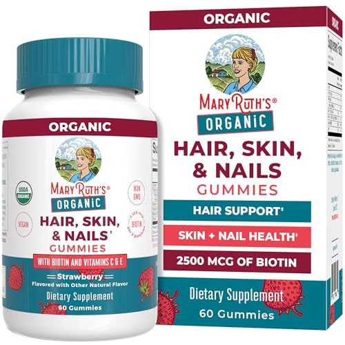 Maryruth's Hair Skin And Nail Vitamins 60 Count 2500 Mcg