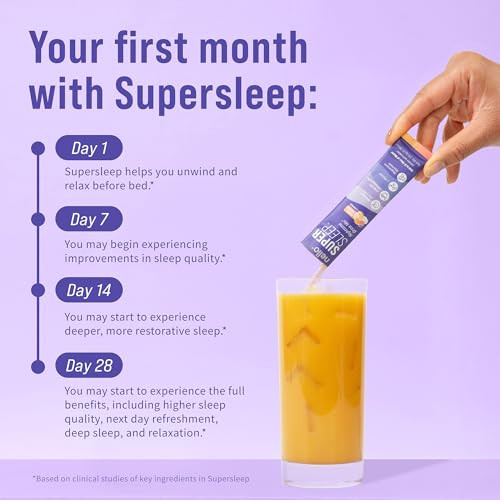 Nello Supersleep Nighttime Sleep Support Drink Mix Ashwagandha Maizinol L Glycine Magnesium Pack Of 20