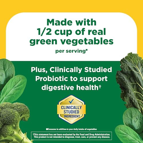Nature Made Super Greens With Probiotic Capsules Made With 1/2 Cup Veggies 75 Capsules