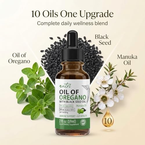 Nutri Oil Of Oregano With Black Seed Oil And Manuka Oil 2 Fl Oz