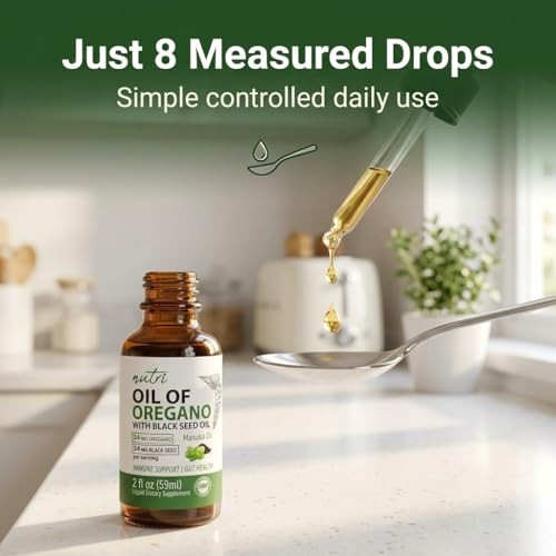 Nutri Oil Of Oregano With Black Seed Oil And Manuka Oil 2 Fl Oz