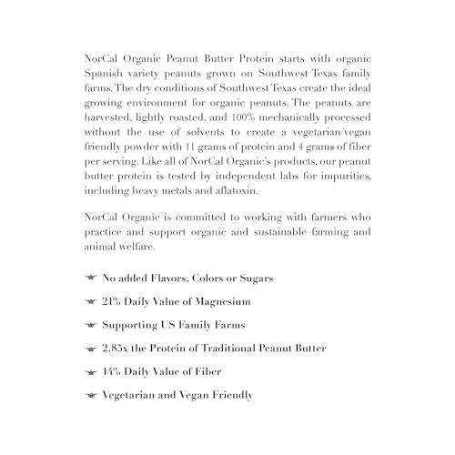 Norcal Organic Peanut Butter Protein Powder 11G