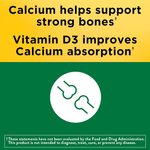 Nature Made Calcium Gummies Per Serving With Vitamin D3 Dietary Calcium Supplement 80 Gummies 500 Mg