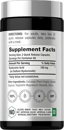 Horbaach Hyaluronic Acid Supplement 120 Capsules 100Mg