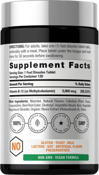 Horbaach B12 Vitamin 5000 Mcg