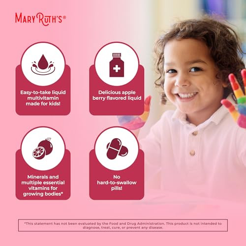 Maryruth's Liquid Morning Multivitamin For Kids 180 Servings 1522 Fl Oz