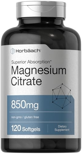 Horbaach Magnesium Citrate 120 Softgels 850Mg