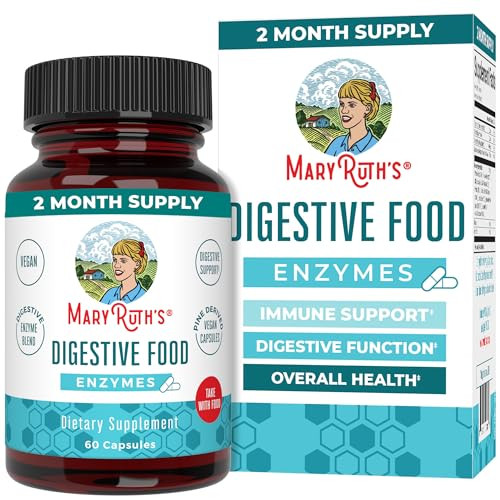 Maryruth's Digestive Food Enzymes For Digestive Support 60 Capsules