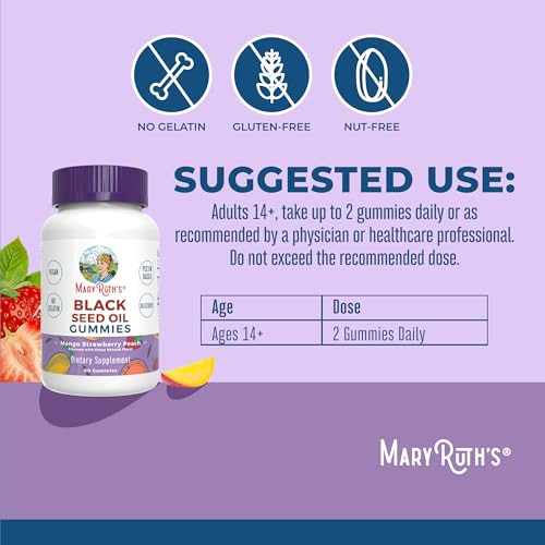 Maryruth's Organics Black Seed Oil Gummies 60 Gummies