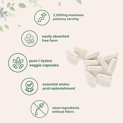 Micro Ingredients Pure L Lysine 300 Veggie Capsules 2000Mg