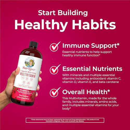 Maryruth's Medium Triad Of Health: Morning Multivitamin Raspberry Nighttime Multimineral Coconut 32Oz
