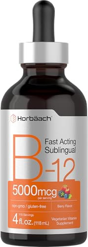 Horbaach B12 Vitamin Sublingual 4 Fl Oz 5000 Mcg
