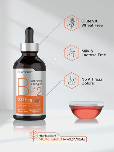 Horbaach B12 Vitamin Sublingual 4 Fl Oz 5000 Mcg