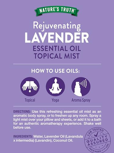 Nature's Truth Lavender Essential Oil Spray 24 Fl Oz