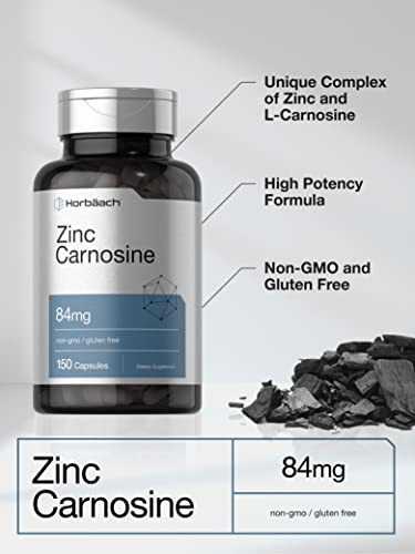 Horbaach Zinc Carnosine Supplement 150 Count 84Mg