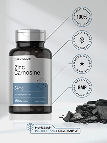 Horbaach Zinc Carnosine Supplement 150 Count 84Mg